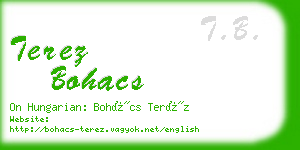 terez bohacs business card